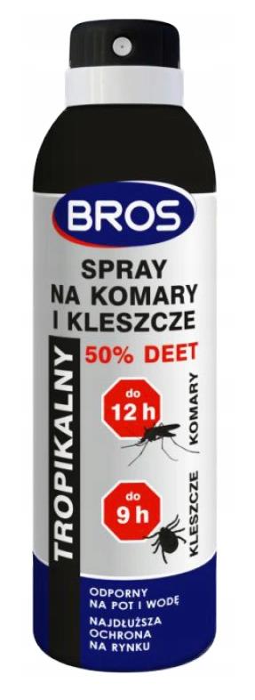 BROS SPRAY NA KOMARY/KLESZCZE DEET 180ml