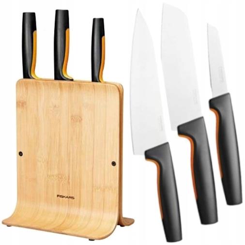 FISKARS ZESTAW 3 NOŻY W BLOKU BAMBUS,  1057553