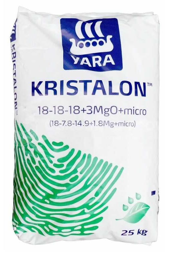 KRISTALON ZIELONY (18-18-18+MIK) 25 KG,