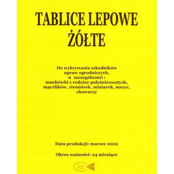 TABLICA LEPOWA ŻÓŁTA 30x40, 6SZT